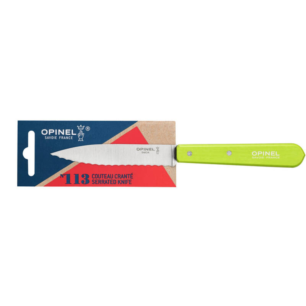 Нож Opinel №113 деревянная рукоять нержавеющая сталь зеленый 001920 2