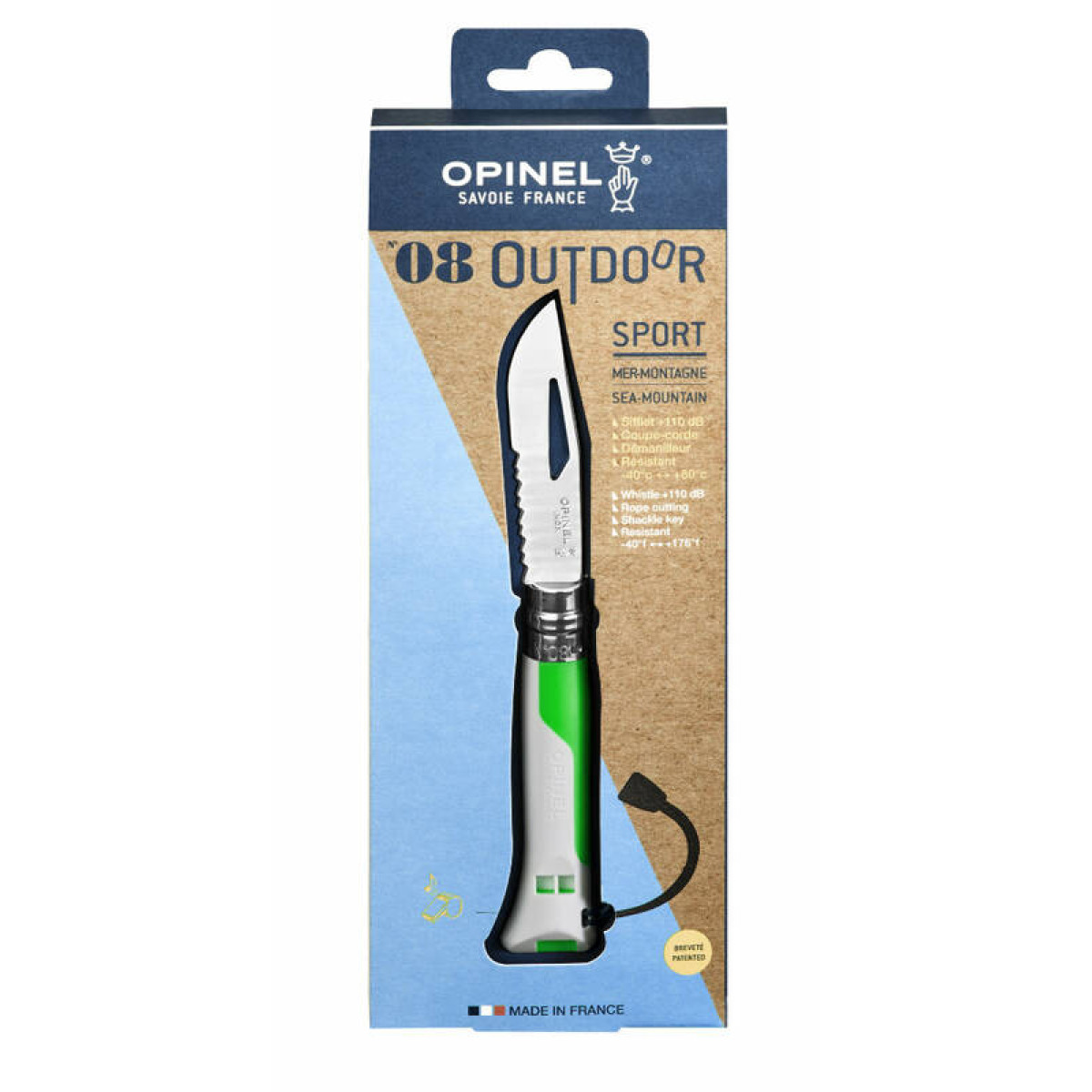 Нож Opinel №8 Fluo Green 002319 2