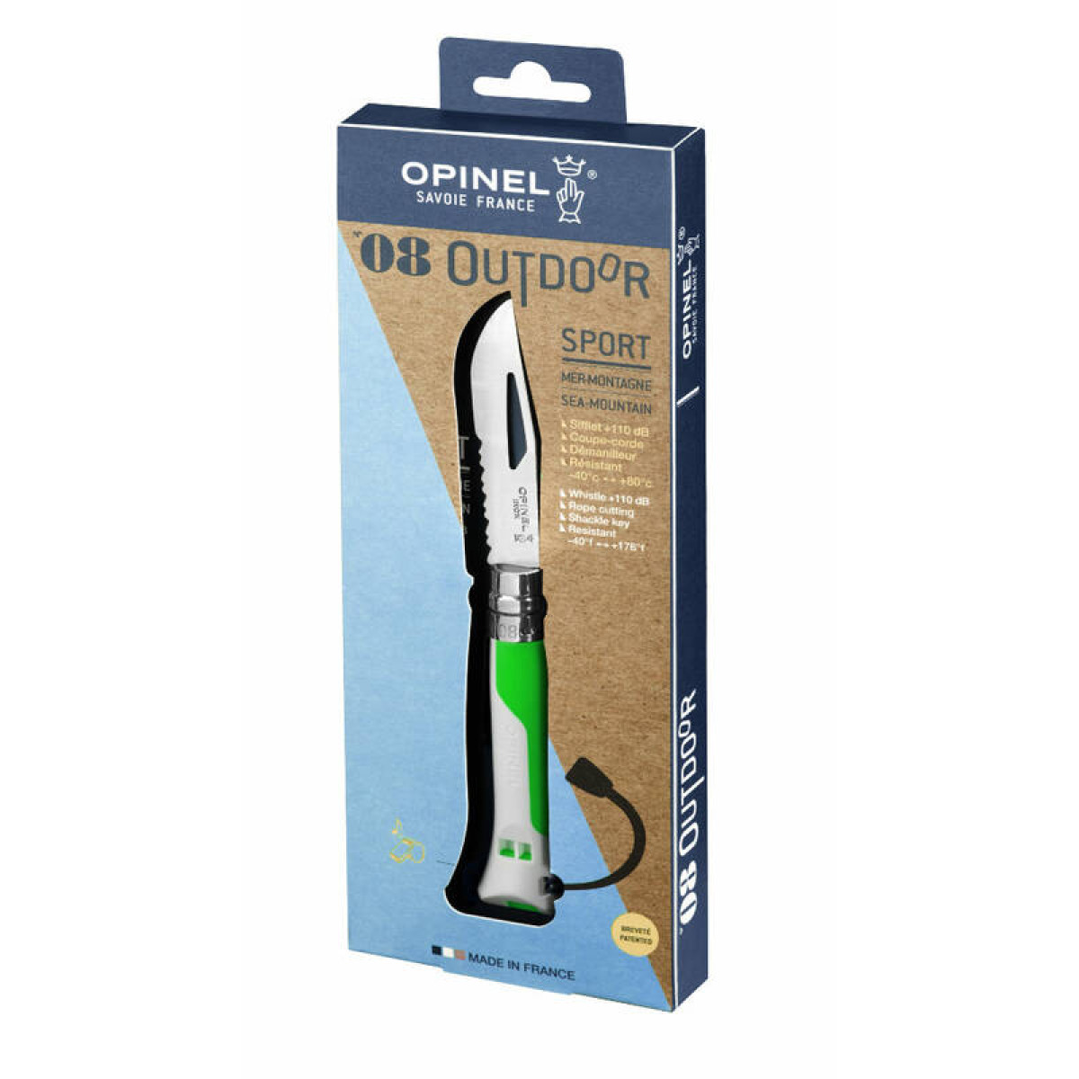 Нож Opinel №8 Fluo Green 002319 4