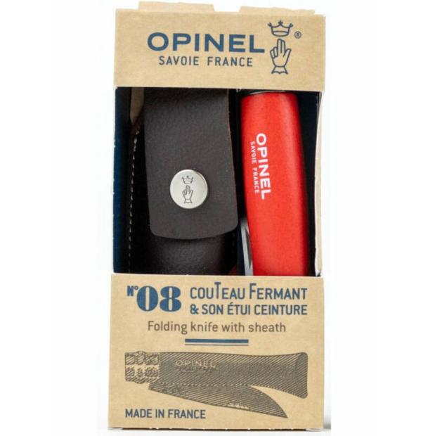 Нож Opinel №8 Tradition Bushwhacker Red + Sheath 001890