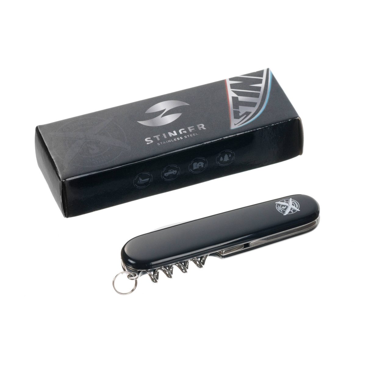 Нож перочинный 90 мм, 4 функции, в картонной коробке STINGER FK-K5006NH-4F 8