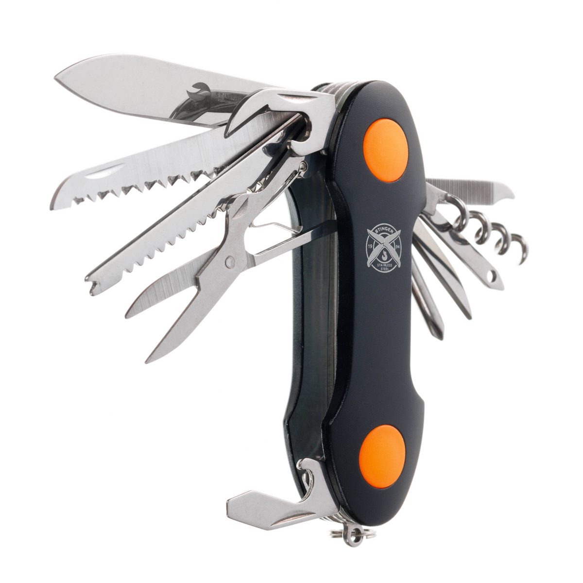 Нож перочинный 95 мм, 15 функций, в блистере STINGER FK-KF5011LG3B 7