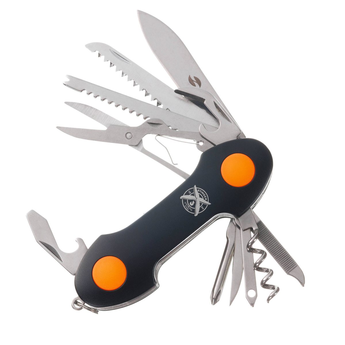 Нож перочинный 95 мм, 15 функций, в картонной коробке STINGER FK-KF5011LG3 1