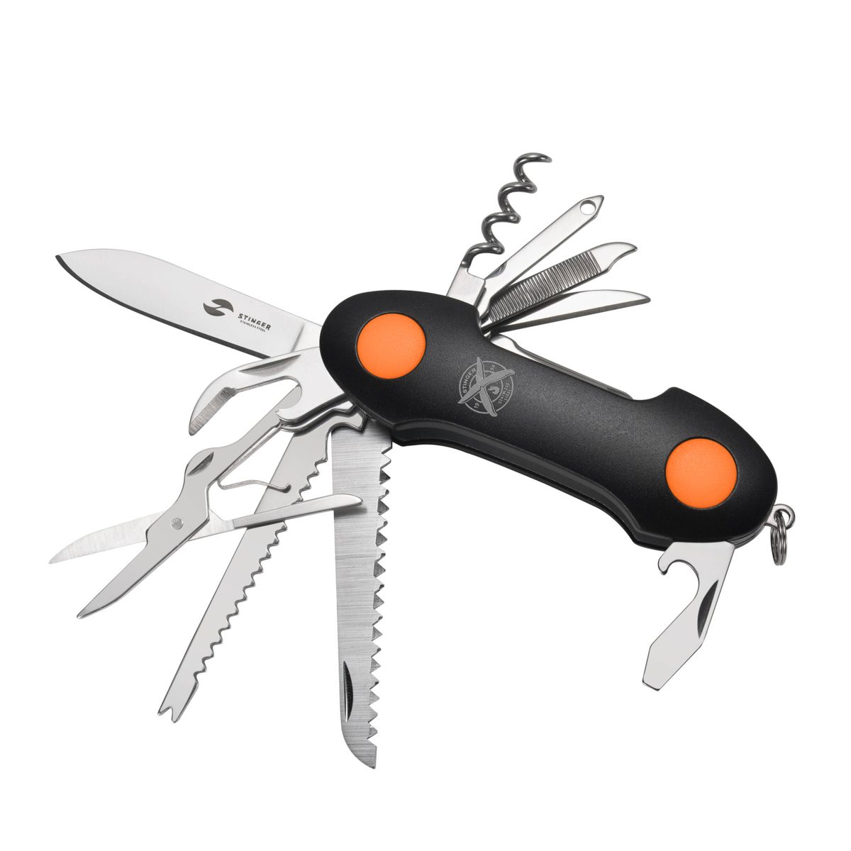 Нож перочинный 95 мм, 15 функций, в картонной коробке STINGER FK-KF5011LG3 4