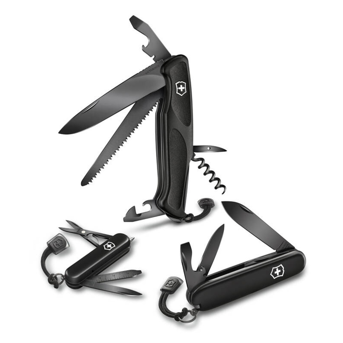 Нож перочинный Victorinox Spartan Onyx Black, 91 мм, 12 функций, чёрный, со шнурком 4