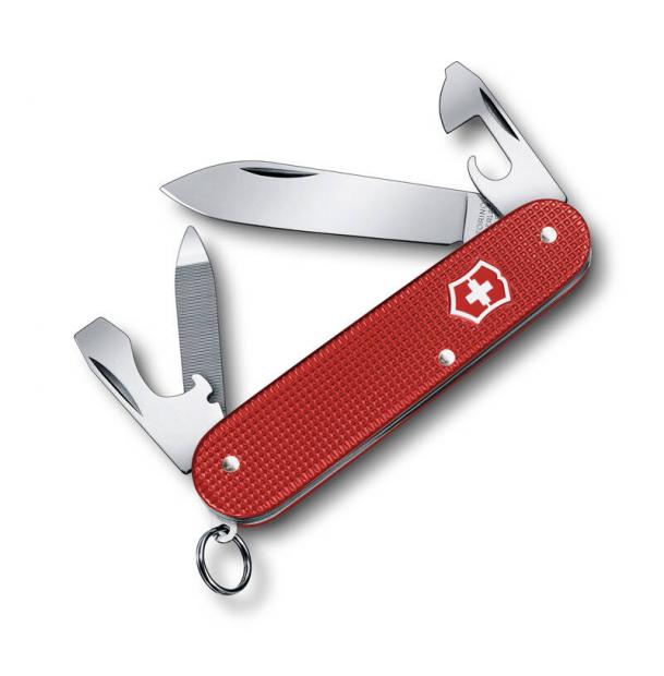 Нож перочинный VICTORINOX Cadet Alox, 84 мм, 9 функций, алюминиевая рукоять, красный 0.2601.L18