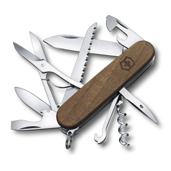 Нож перочинный VICTORINOX Huntsman, 91 мм, 13 функций, рукоять из орехового дерева