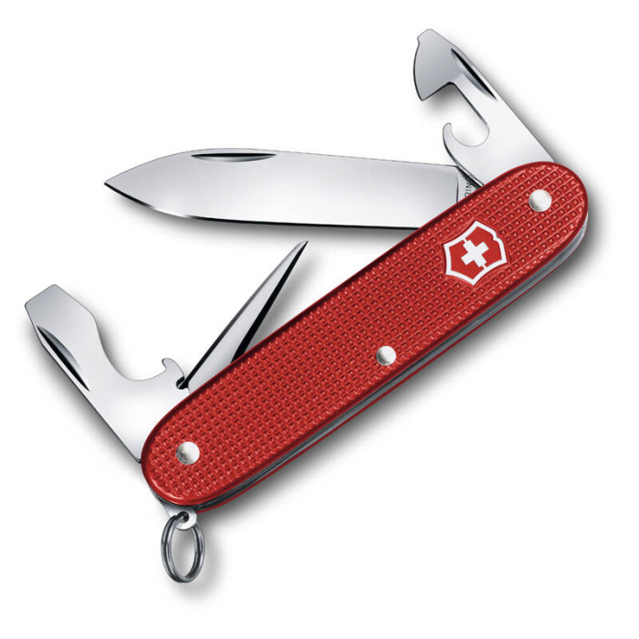Нож перочинный VICTORINOX Pioneer, 93 мм, 8 функций, алюминиевая рукоять, красный