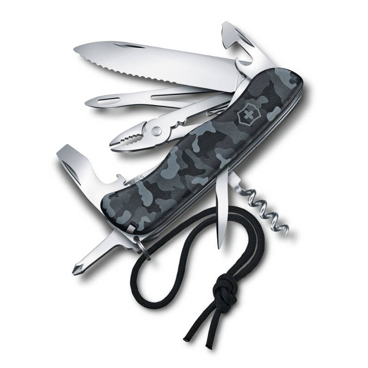 Нож перочинный VICTORINOX Skipper Navy Camouflage, 111 мм, 17 фнк, с фиксатором, серо-синий камуфляж 1