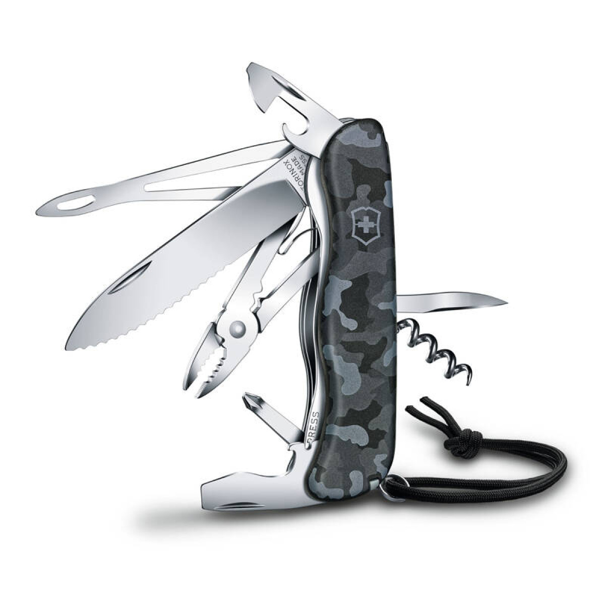 Нож перочинный VICTORINOX Skipper Navy Camouflage, 111 мм, 17 фнк, с фиксатором, серо-синий камуфляж 5