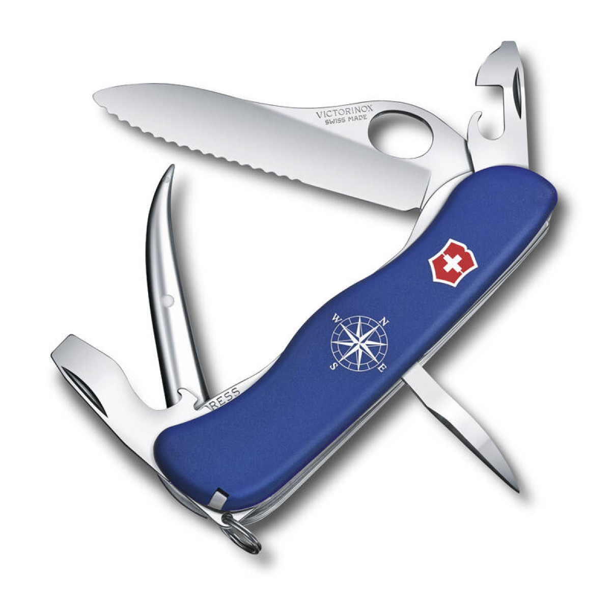Нож перочинный VICTORINOX Skipper Pro, 111 мм, 12 функций, с фиксатором лезвия, со шнурком, синий 5