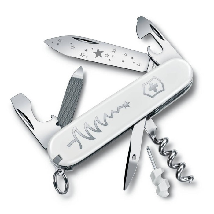Нож перочинный VICTORINOX Sportsman White Christmas SE 2018, 84 мм, 13 функций, белый