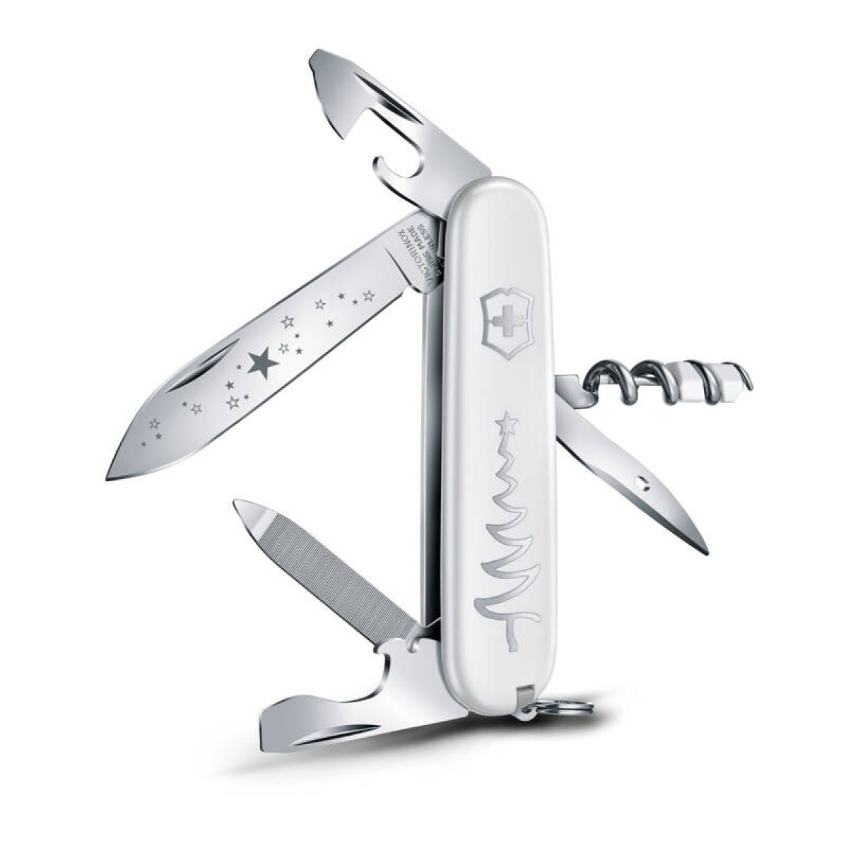 Нож перочинный VICTORINOX Sportsman White Christmas SE 2018, 84 мм, 13 функций, белый 4