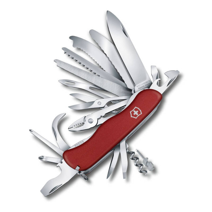 Нож перочинный VICTORINOX WorkChamp XL, 111 мм, 31 функция, с фиксатором лезвия, красный