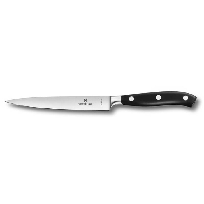 Нож разделочный VICTORINOX Grand Maître, кованый, 15 см, чёрный