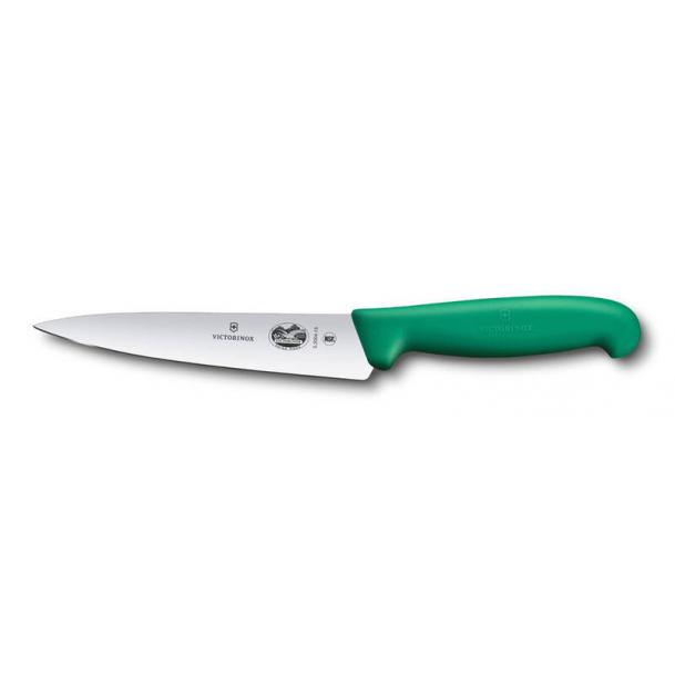 Нож разделочный VICTORINOX Fibrox, 15 см, зелёный 5.2004.15