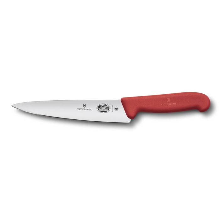Нож разделочный VICTORINOX Fibrox, 25 см, красный