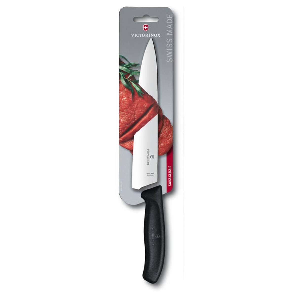 Нож разделочный VICTORINOX SwissClassic, 22 см, чёрный, в картонном блистере 2
