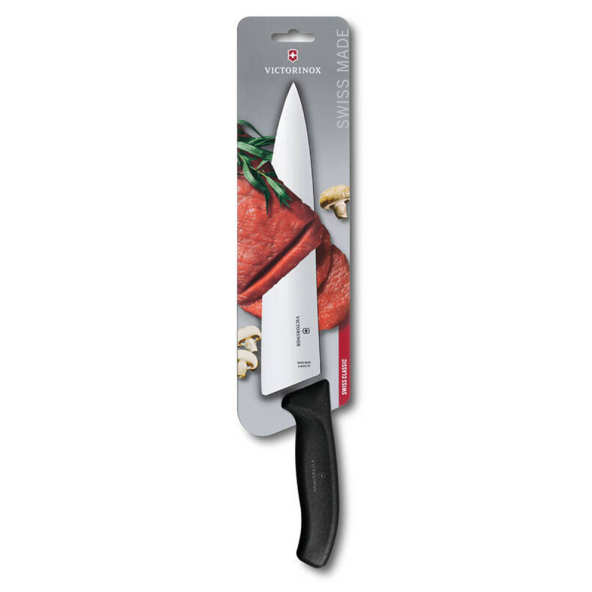 Нож разделочный VICTORINOX SwissClassic, 25 см, чёрный, в картонном блистере 2