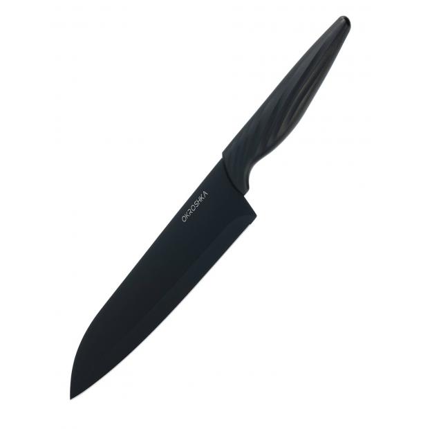 Нож сантоку Okroshka Crouton 18,7 см OK912P-B-SN