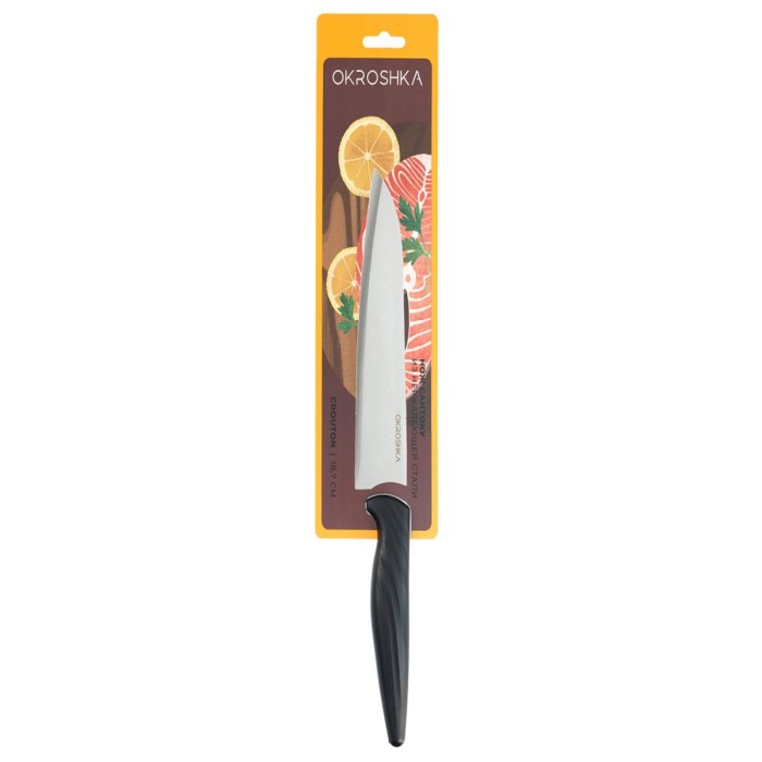 Нож сантоку Okroshka Crouton 18,7 см OK912P-W-SN