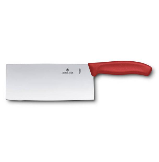 Нож сантоку VICTORINOX SwissClassic, прямое лезвие 18 см, красный, в подарочной коробке 6.8561.18G