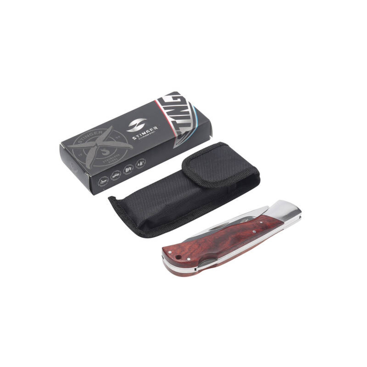Нож складной Stinger 104 мм Silver Wood FK-9902 5