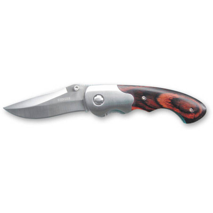Нож складной Stinger 80 мм Silver Wood YD-3895