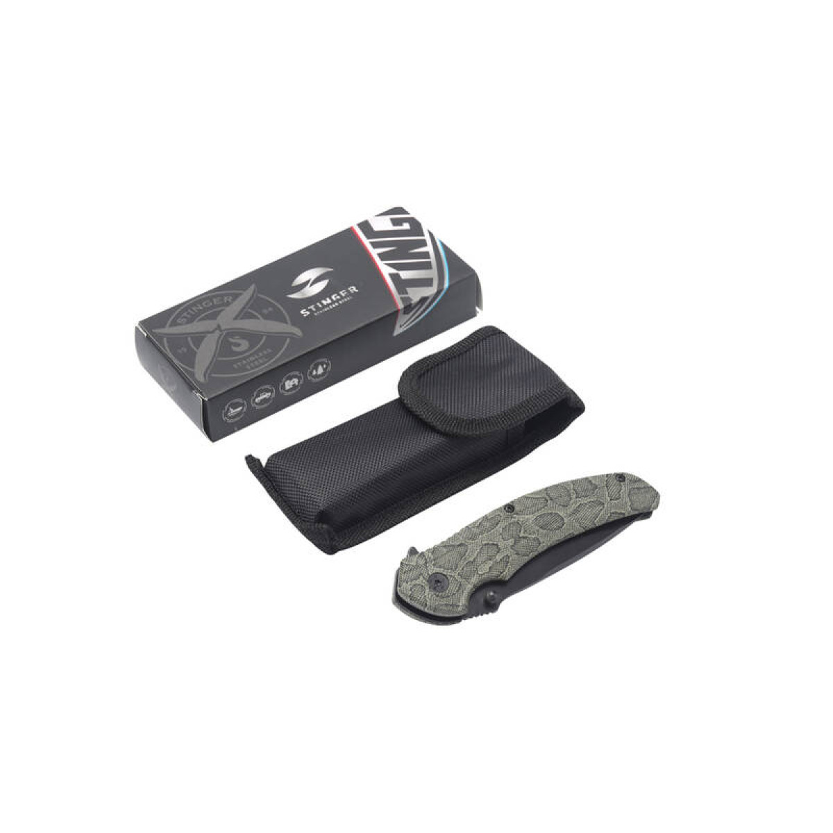 Нож складной Stinger 84 мм Black Camo FK-019SAK-CA 5