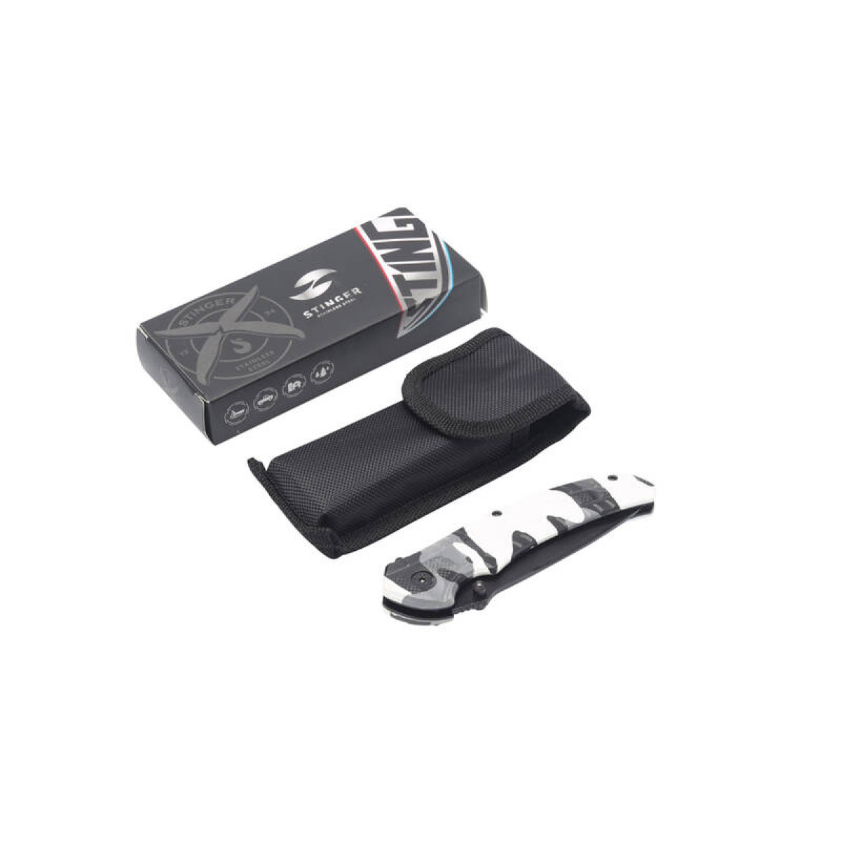 Нож складной Stinger 84 мм Black White FK-019SNO-CA 5