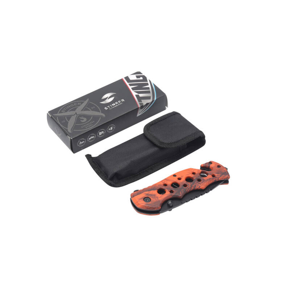 Нож складной Stinger 86 мм Black Orange FK-020OR 5