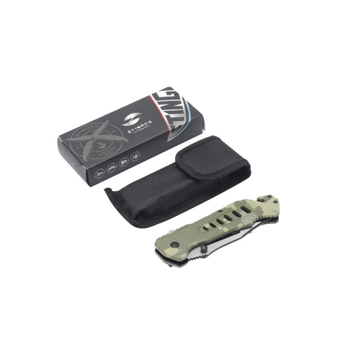 Нож складной Stinger 88 мм Silver Camo FK-008H 5