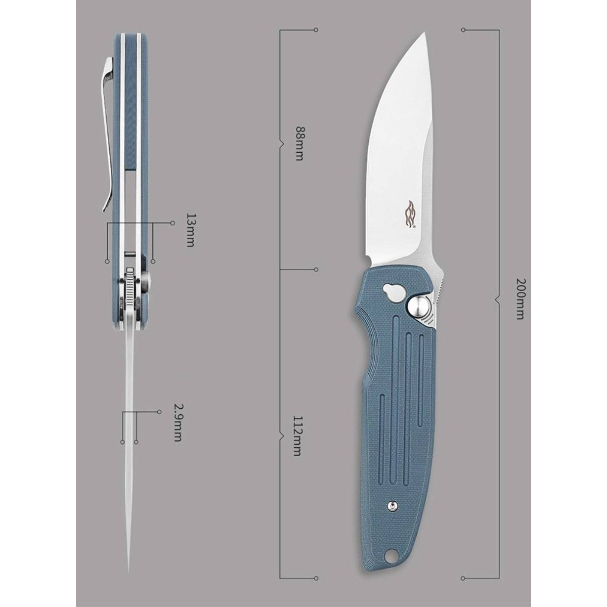 Нож складной Firebird FH926-GY серый 3