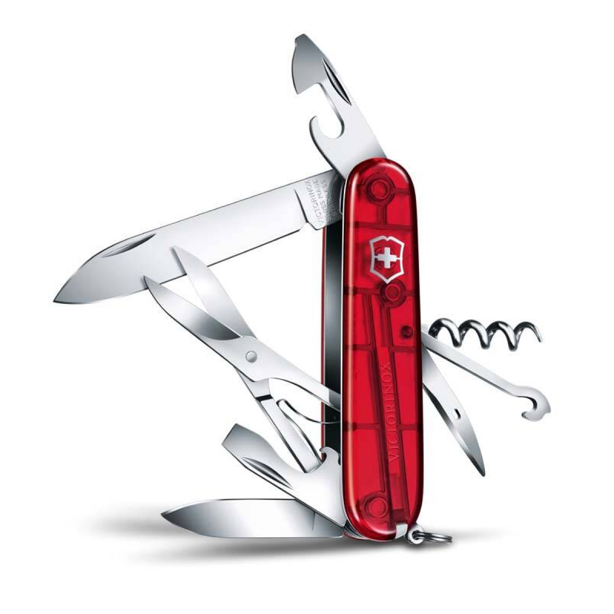Нож Victorinox Climber, 91 мм, 14 функций, полупрозрачный красный 4