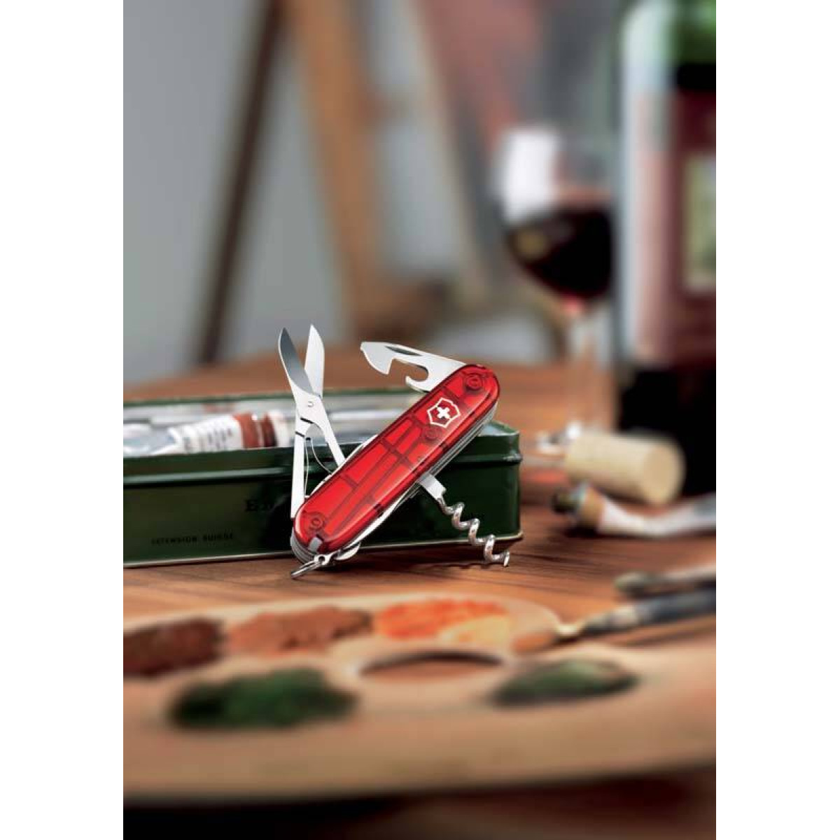 Нож Victorinox Climber, 91 мм, 14 функций, полупрозрачный красный 3
