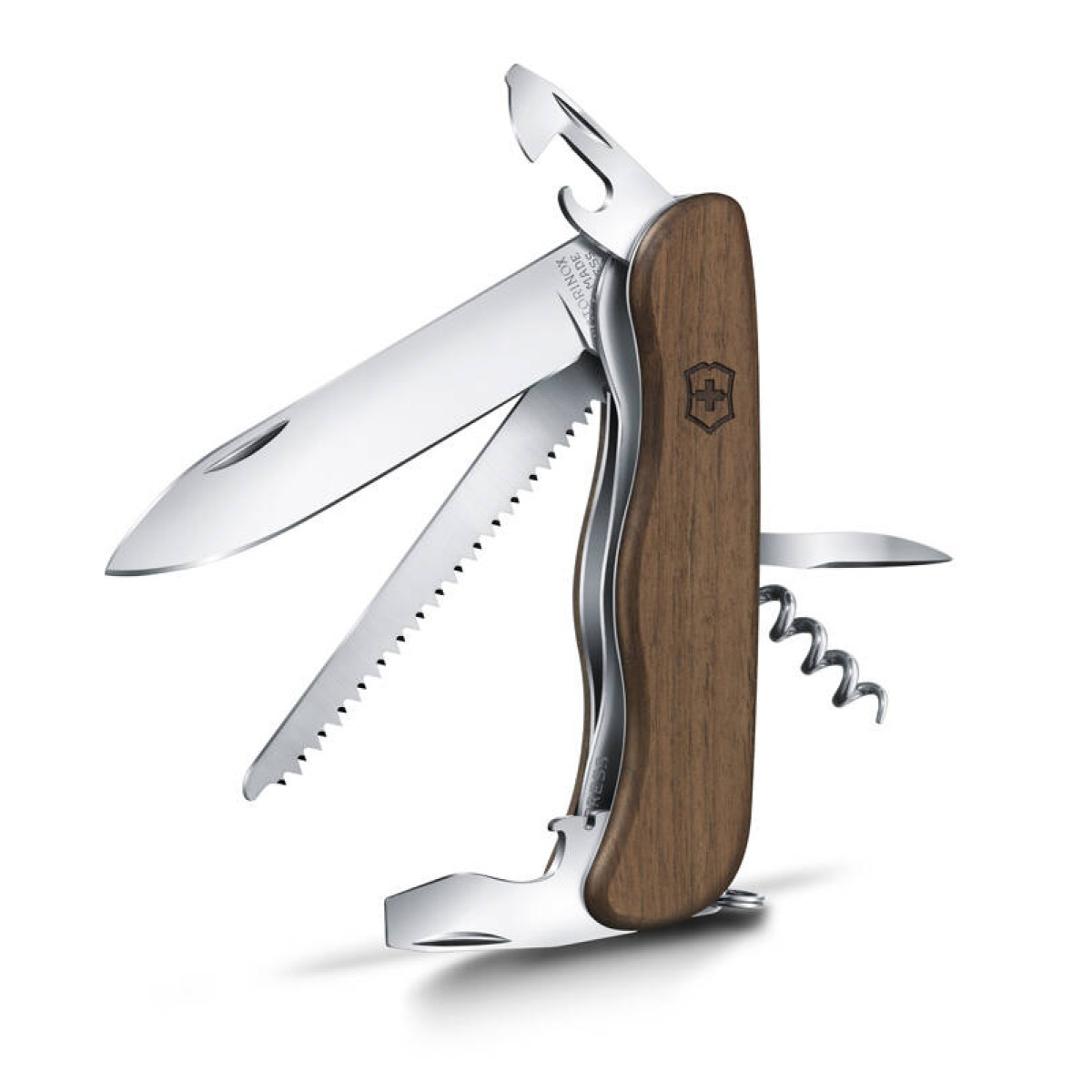Нож Victorinox Forester, 111 мм, 10 функций, с фиксатором лезвия, деревянная рукоять 3
