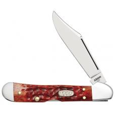Нож ZIPPO Chestnut Bone Standard Jigged Mini Copperlock коричневый, ЗАЖИГАЛКА 207