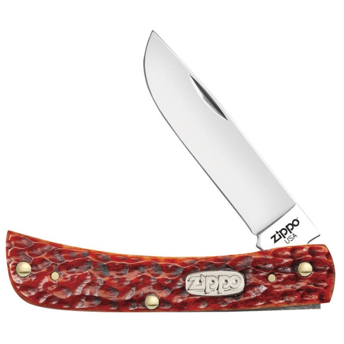 Нож ZIPPO Chestnut Bone Standard Jigged Sodbuster Jr коричневый + ЗАЖИГАЛКА 207