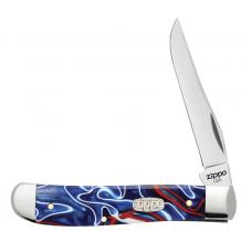 Нож ZIPPO Patriotic Kirinite Smooth Mini Trappe синий + ЗАЖИГАЛКА ZIPPO 207