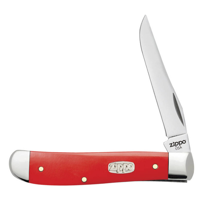 Нож ZIPPO Red Synthetic Mini Trapper красный + ЗАЖИГАЛКА ZIPPO 207
