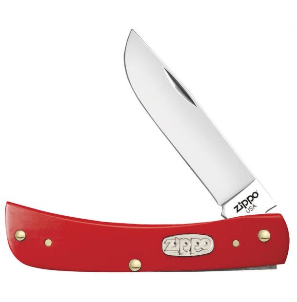 Нож ZIPPO Red Synthetic Smooth Sodbuster Jr красный + ЗАЖИГАЛКА ZIPPO 207 50517_207