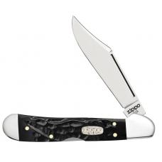 Нож ZIPPO Rough Black Synthetic Mini CopperLock чёрный + ЗАЖИГАЛКА ZIPPO 207
