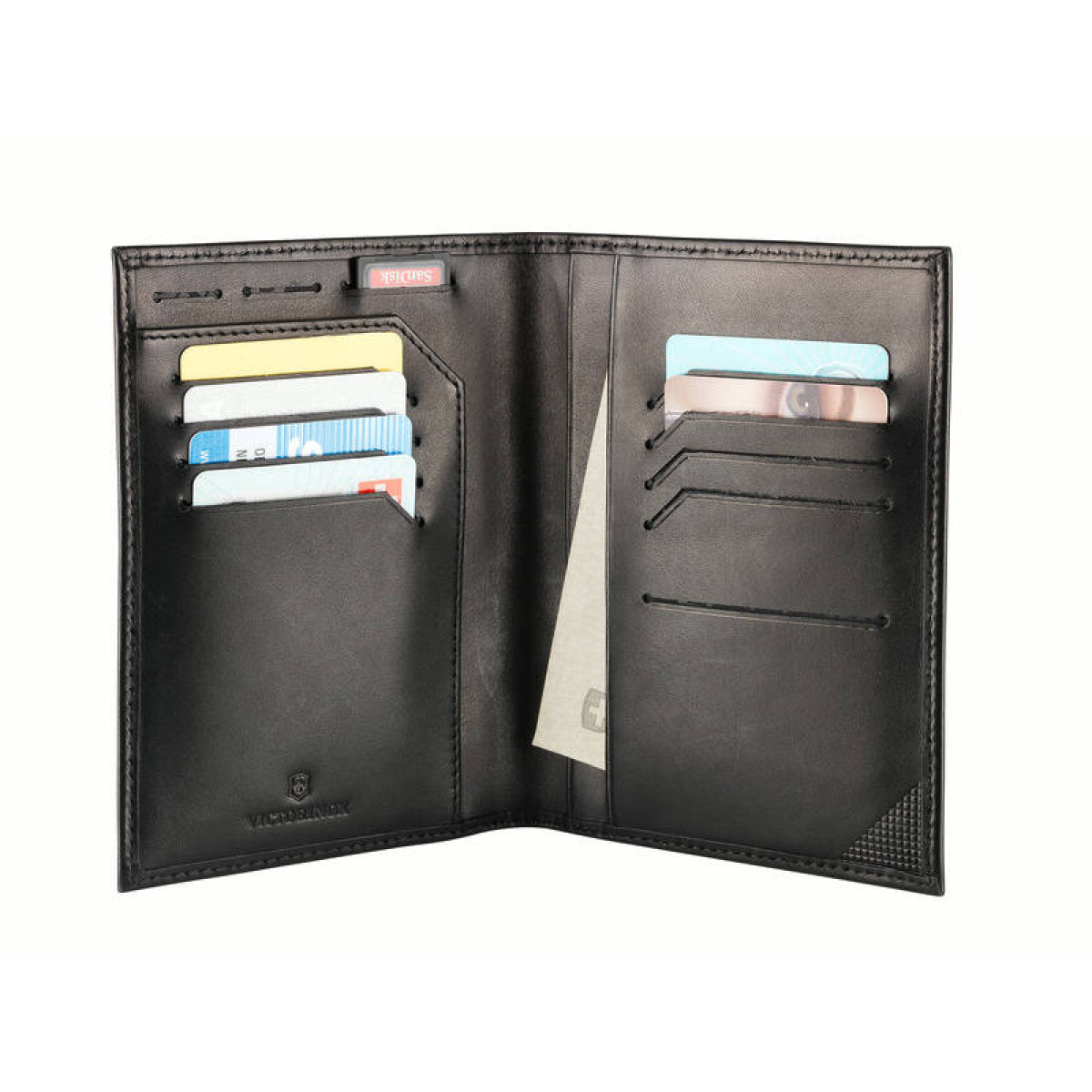 Обложка для паспорта VICTORINOX Altius Edge Leibnitz с защитой RFID, чёрная, кожа наппа, 11x2x15 см 4