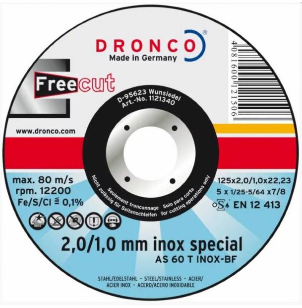 Отрезной диск по нержавейке Dronco InoxFree AS46 230x3/2x22,23 BOX-10 Dronco 6900914