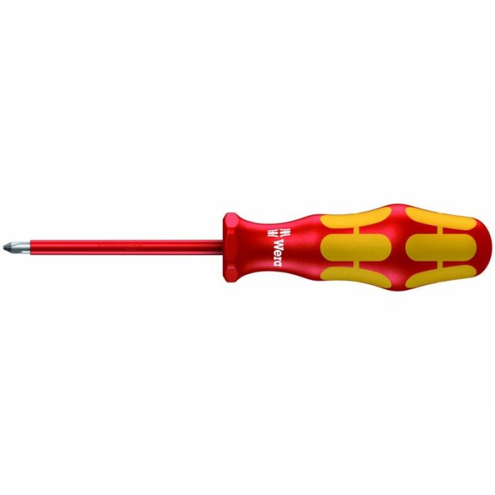 Отвёртка диэлектрическая Wera, VDE, PH 1х80 мм, WE-006152