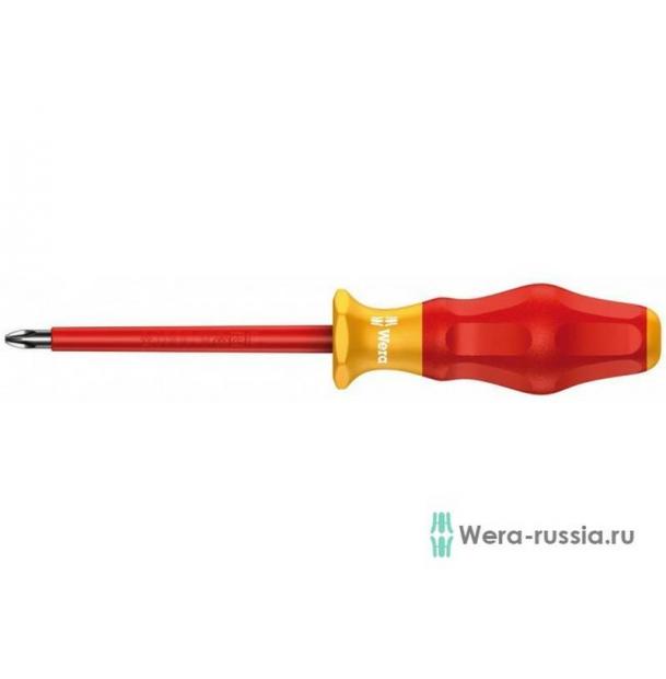 Отвертка диэлектрическая Wera, VDE, PH 1х80 мм, WE-031601