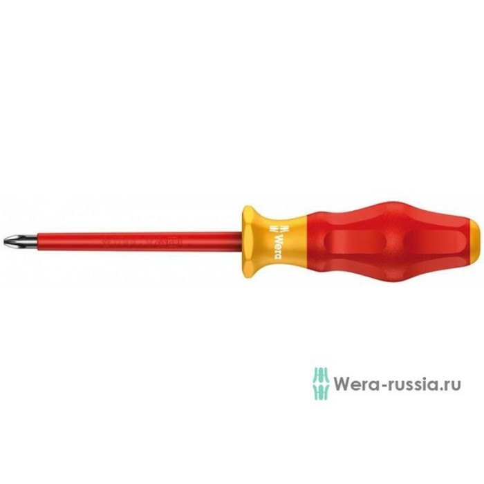 Отвертка диэлектрическая Wera, VDE, PH 1х80 мм, WE-031601