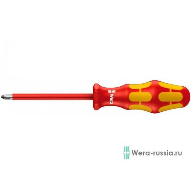 Отвёртка диэлектрическая Wera, VDE, PZ 1х80 мм, WE-006162