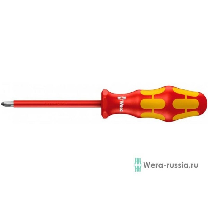 Отвёртка диэлектрическая Wera, VDE, PZ 1х80 мм, WE-006162