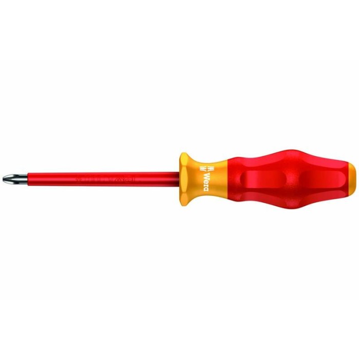 Отвертка диэлектрическая Wera, VDE, PZ 1х80 мм, WE-031611